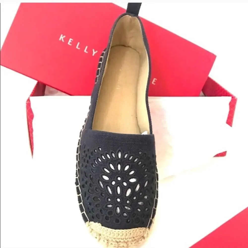 KELLY & KATIE SAYEVA FLAT Navy espadrille